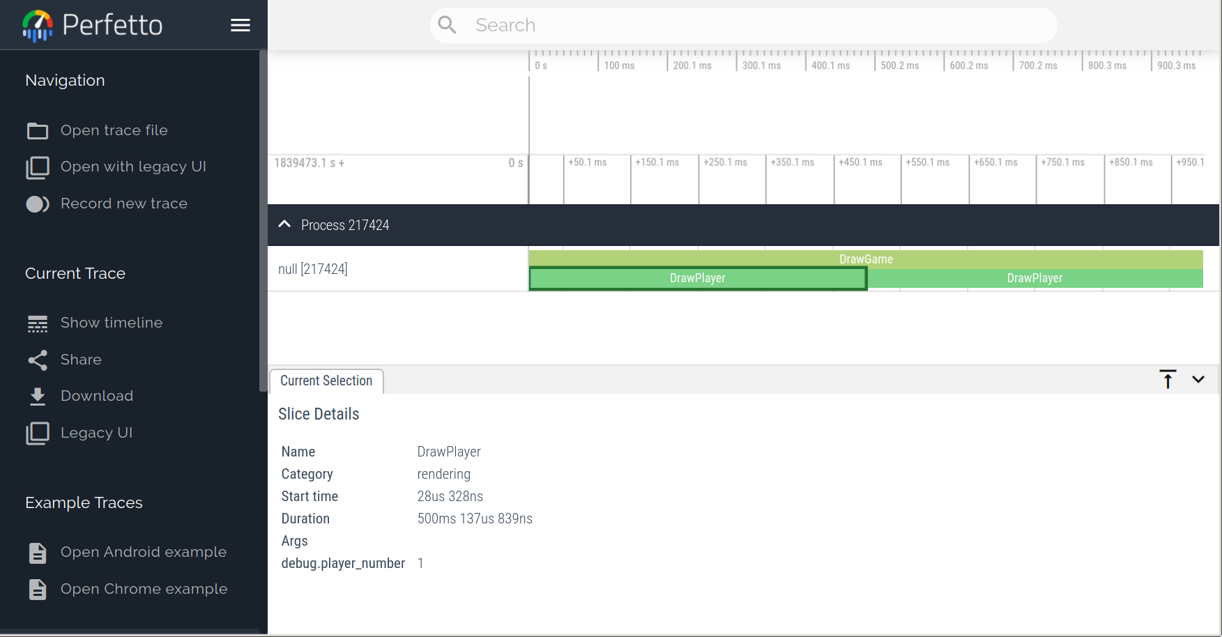 Example trace loaded in the Perfetto UI Example trace loaded in the Perfetto UI